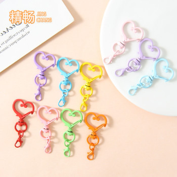 New Creative Colorful Love Keychain with Lobster Clasp Diy Accessories Handmade Jewelry