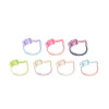 New Paint Gradient Color Spring Buckle Kt Cat Keychain Cute Accessories Connecting Cat