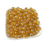 Electroplating Ab Colorful Glass Beads Transparent Diy Material Bracelet Necklace Loose