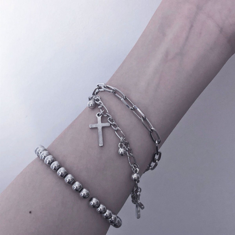 Exaggerated Bracelet Chain Hip-hop Hand Jewelry Cold Style European and American Metal