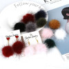 3.5cm Mink Fur Ball Pendant Plush Jewelry Accessories Handmade Diy Earrings Ear Material