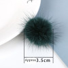 3.5cm Mink Fur Ball Pendant Plush Jewelry Accessories Handmade Diy Earrings Ear Material