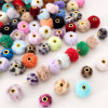 Polyester Through Hole Imitation Teddy Rabbit Fur Mink Fur Ball Separated Beads Hand