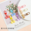Colorful Creative Striped Bow Door Buckle Keychain Jewelry Pendant Small Fresh Men's and