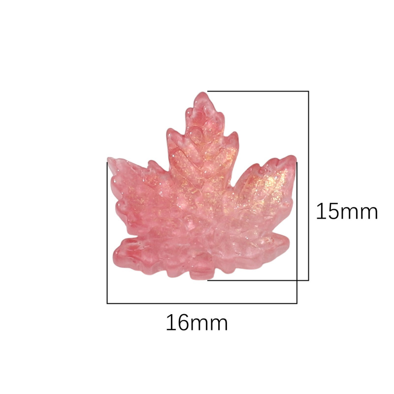 10 Vintage Glass Maple Leaf Loose Beads Hand-strung Handmade Diy Bracelet Necklace