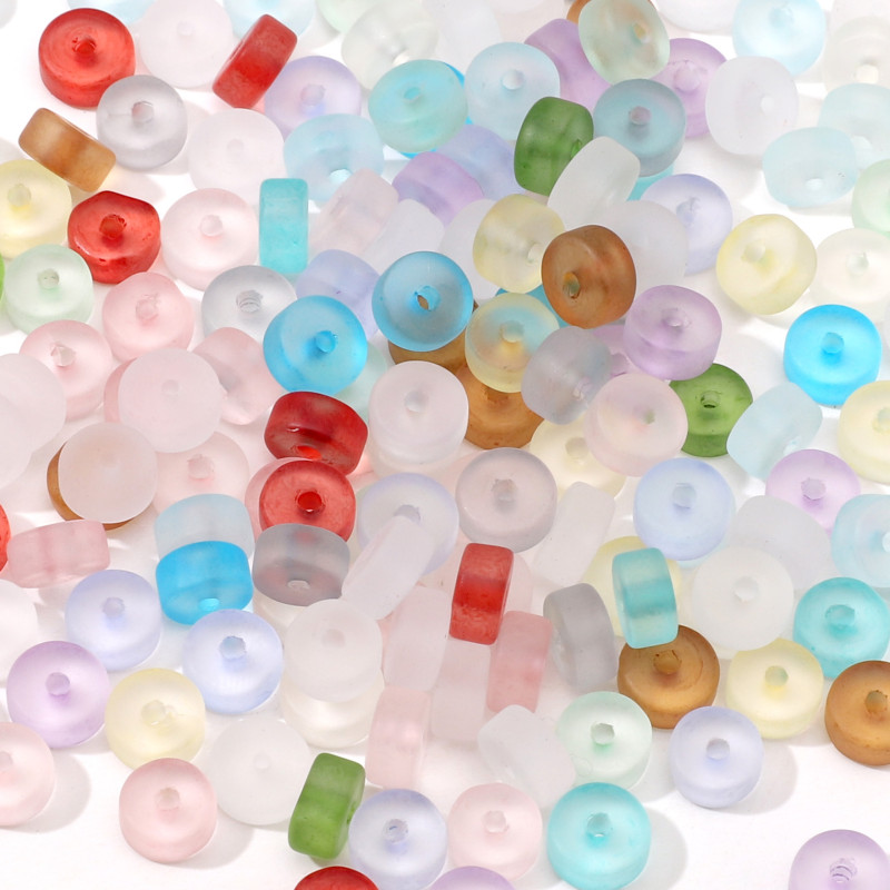3x6mm High Quality Round Cut Frosted Beads Handmade Diy Bracelet Necklace Jewelry