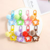 Colorful Five-pointed Star Fur Ball Small Fresh Keychain Pendant Plush Jewelry