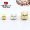 14k Gold-filled Color-protected Hollow Brushed Beads Square Separated Diy Bracelet