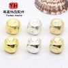 14k Gold-filled Color-protected Hollow Brushed Beads Square Separated Diy Bracelet
