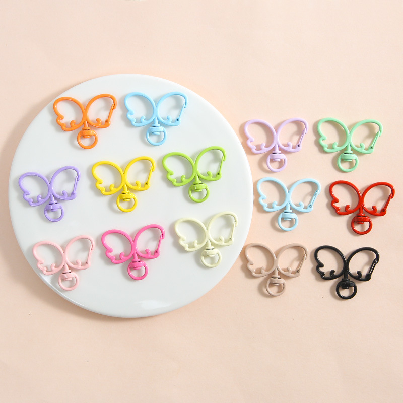New Colorful Creative Butterfly Spring Keychain Diy Jewelry Accessories Hanging Handmade