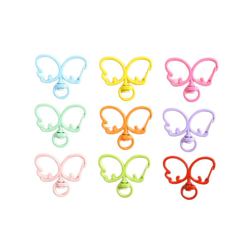 New Colorful Creative Butterfly Spring Keychain Diy Jewelry Accessories Hanging Handmade