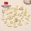 Micropaved Zircon Star Moon Love Pendant 14k Gold-filled Color-preserving Diy Bracelet