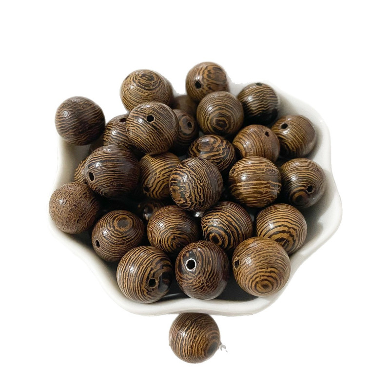 Wenwan Chicken Wing Wood Striped Beads Loose Bead Bracelet Buddha Handheld Diy Jewelry