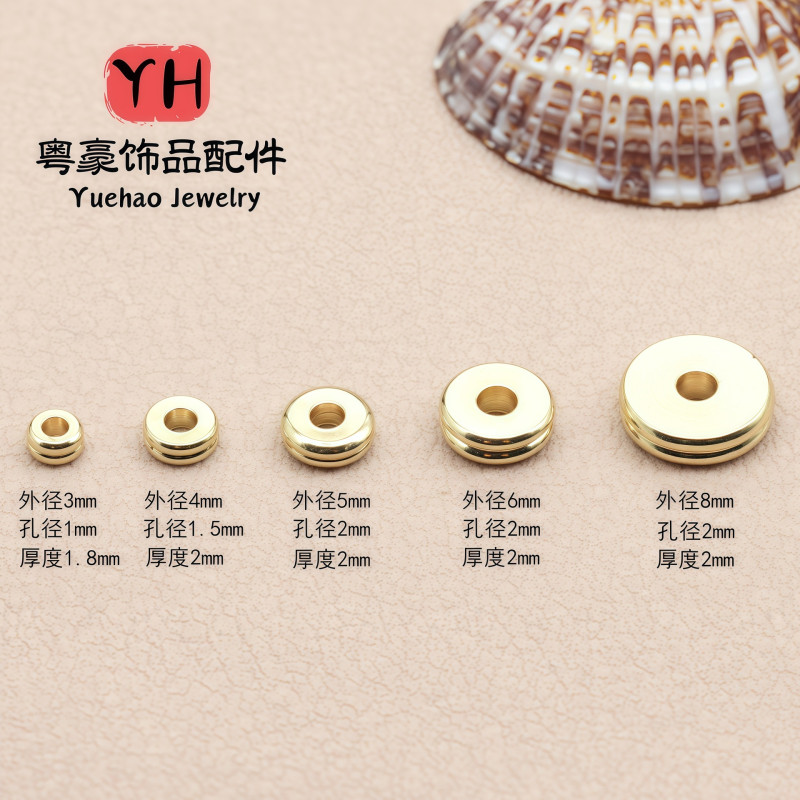 14k Gold-filled Color-protected Double-layer Separator Diy Handmade Bead Spacer Hand