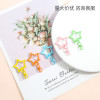 New Color Painted Five-pointed Star 8-character Buckle Key Pendant Zinc Alloy Jewelry
