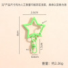 New Color Painted Five-pointed Star 8-character Buckle Key Pendant Zinc Alloy Jewelry