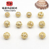 14k Gold-plated Zircon Hollow Flower Ball Separated Beads Loose Diy Handmade Bracelet
