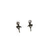 2026 New Cartoon Girl Small Earrings Mini Stainless Steel Cut Ballerina Girls Pierced
