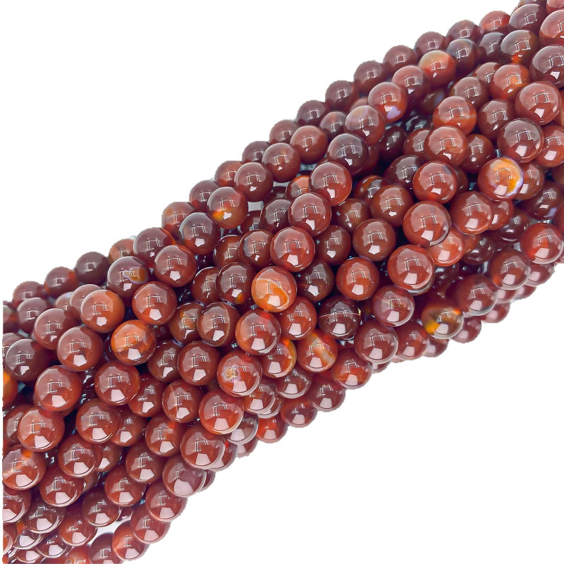 Natural Stone Crystal Beads Loose 7a Striped Red Agate Bracelet Jewelry Accessories with