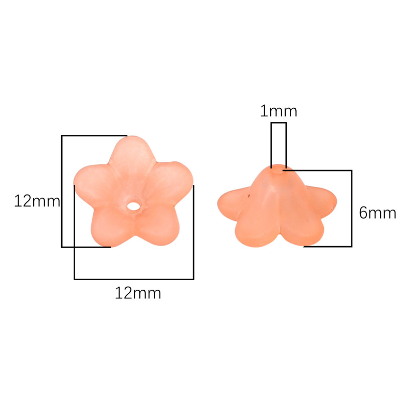 Colorful Acrylic Frosted Peach Blossom Loose Beads Hand-strung Handmade Diy Bracelet