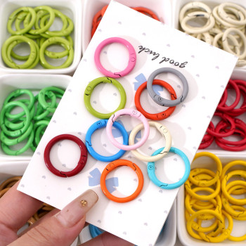 Candy Color Alloy Spray Paint C-shaped Key Ring Buckle Diy Handmade Bracelet Necklace