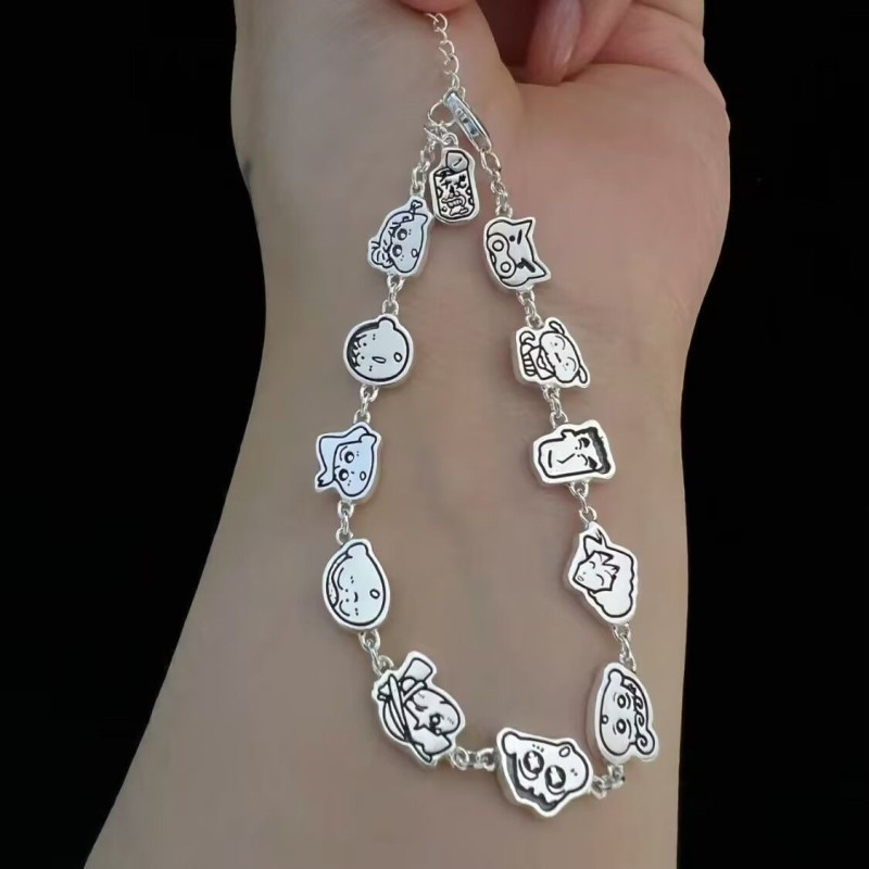 [crayon Shin-chan] Shin-chan Family Portrait Bracelet Cartoon Retro Ins Style Niche
