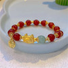 [best-selling Hot Model] Safe Buckle Plain Ring Bracelet for Women, Interlocking Lucky