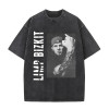 230g Men Clothing Acied Washed Tee Shirt Rock Band