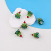 Customized Colored Crystal Glass Handmade Beaded Woven Christmas Tree Pendant Diy Jewelry