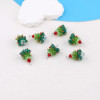 Customized Colored Crystal Glass Handmade Beaded Woven Christmas Tree Pendant Diy Jewelry