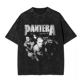 230g Washed Distressed Cotton Pantera Band Power Metal Music Album Print