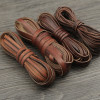 Retro Square Round Diy Leather Rope Kang Paper Imitation Cowhide Necklace Handmade