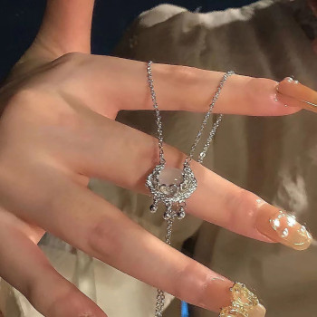 New Style National Auspicious Cloud Lock Necklace Peace Light Luxury Niche Design Women's