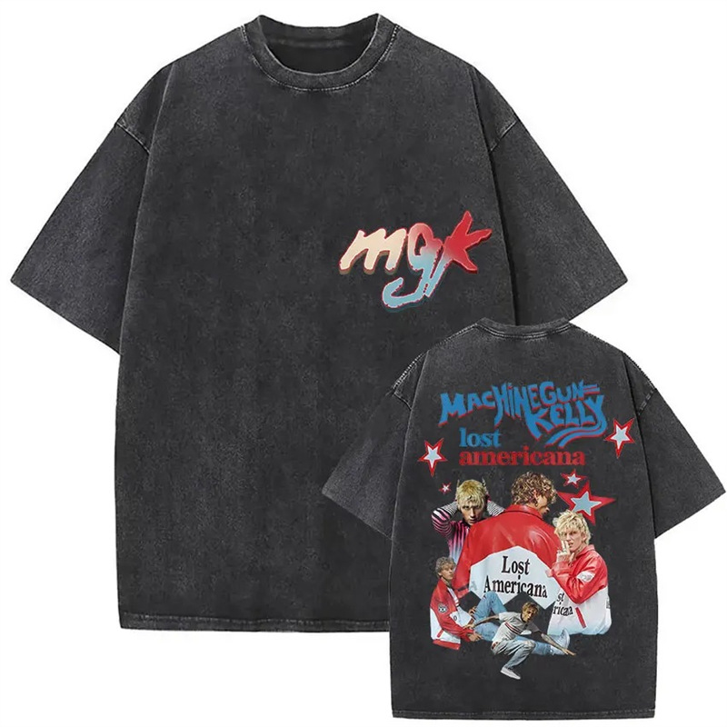 230g Cotton Vintage Washed Mgk Machine Gun Kelly Album 2026 Ne