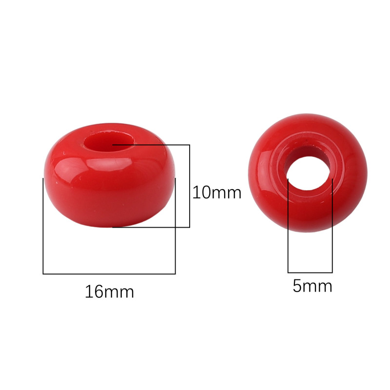 16x10mm Acrylic Large Hole Abacus Beads Children Diy Handmade Flat Mobile Phone Pendant