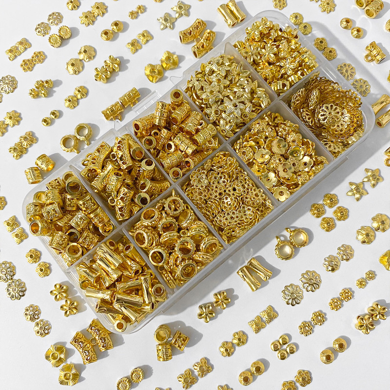Golden Tori Beads Accessories Diy Jewelry Separator National Style Loose Materials