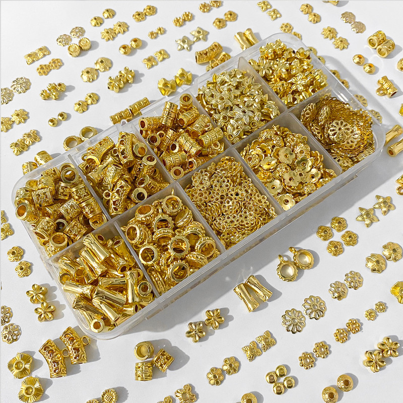 Golden Tori Beads Accessories Diy Jewelry Separator National Style Loose Materials
