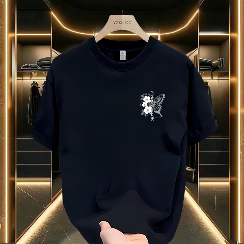 European Code Brand Printed Short-sleeved T-shirt Men's Summer 2026 New Half-sleeved