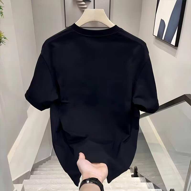 Cotton American Retro Brand Casual Versatile Short-sleeved T-shirt Men's Summer New Style