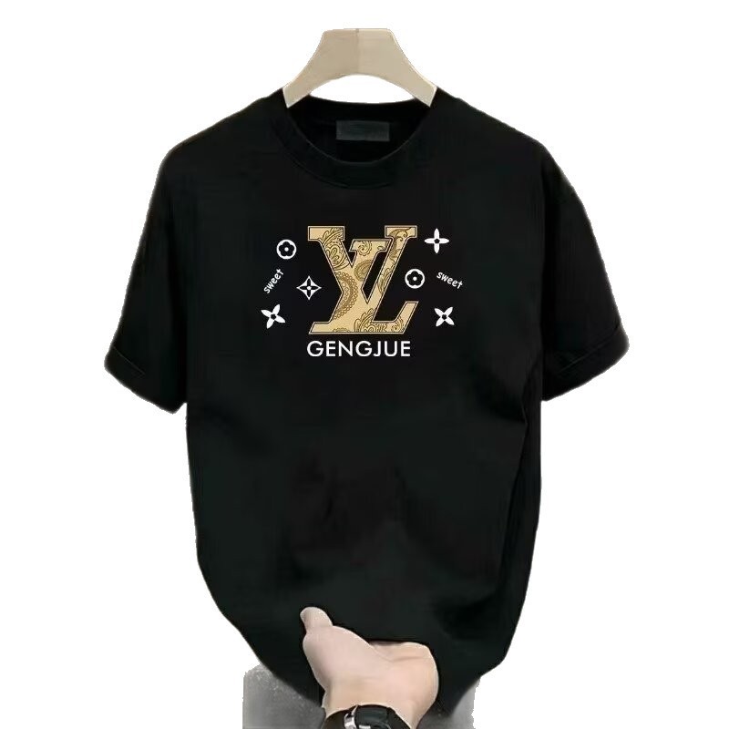 Cotton American Retro Brand Casual Versatile Short-sleeved T-shirt Men's Summer New Style