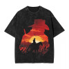 230g Red Dead Redemption 2 Washed T Shirt Men Arthur