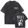 230g Washed Distressed Cotton Vintage Rapper Milo J La Vida Era M