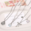 Stainless Steel Chain Cross Wave Bead Tail Non-fading Necklace Extension Accessories