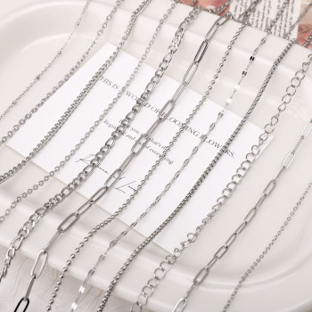 Stainless Steel Chain Cross Wave Bead Tail Non-fading Necklace Extension Accessories