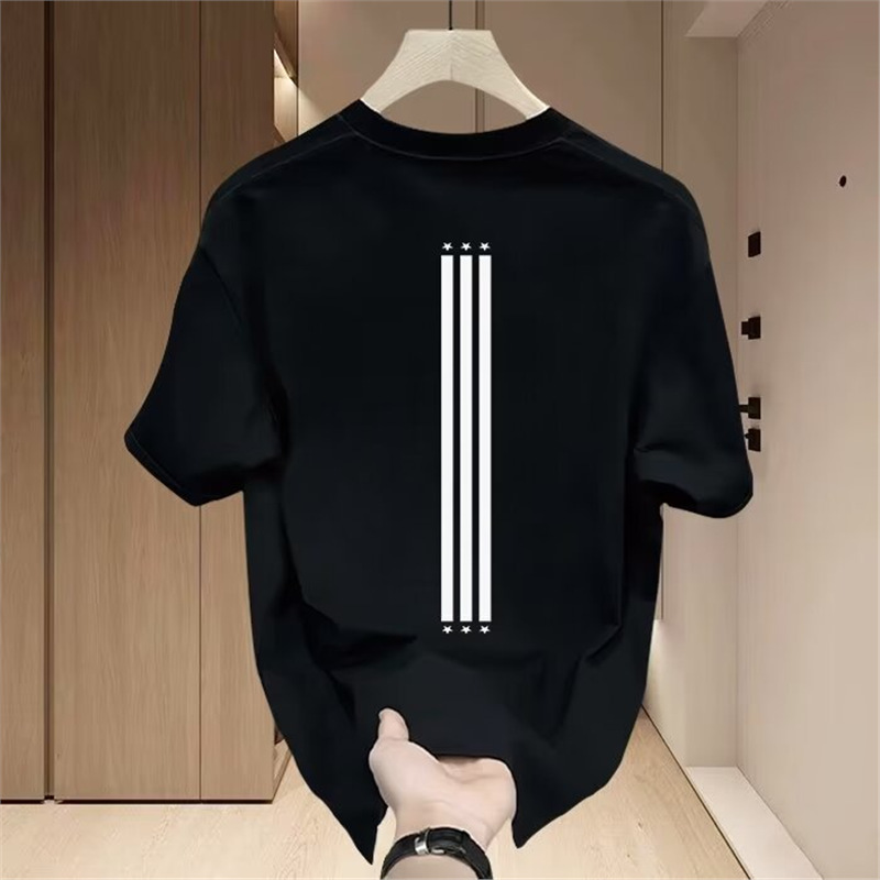 European Code American Fashion Brand Ins Men's Printed Short-sleeved T-shirt Summer New