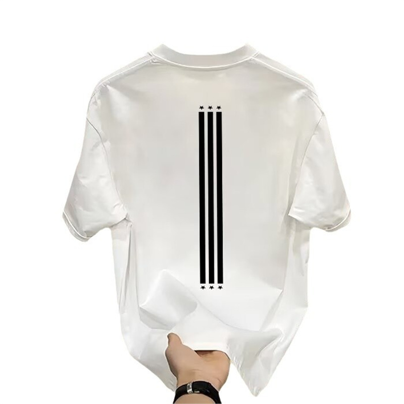 European Code American Fashion Brand Ins Men's Printed Short-sleeved T-shirt Summer New