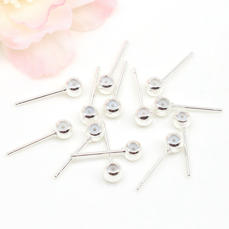18k Gold-filled Color-preserving Glue Beads Ear Needles Handmade Diy Ear Jewelry