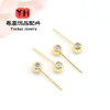 18k Gold-filled Color-preserving Glue Beads Ear Needles Handmade Diy Ear Jewelry
