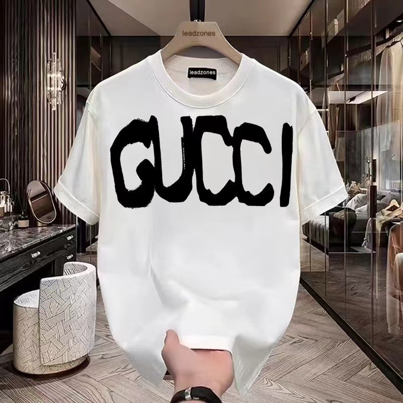 European Code Summer Brand Men's Pure Cotton Short-sleeved T-shirt, Handsome, Casual