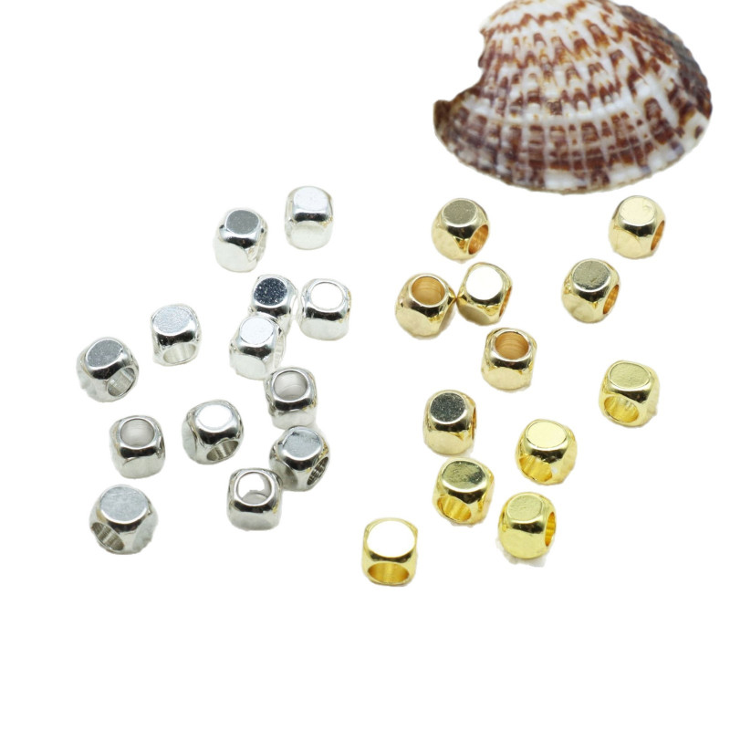 Diy Jewelry Handmade Beading Accessories 14k Gold-covered Color-preserving Four Square